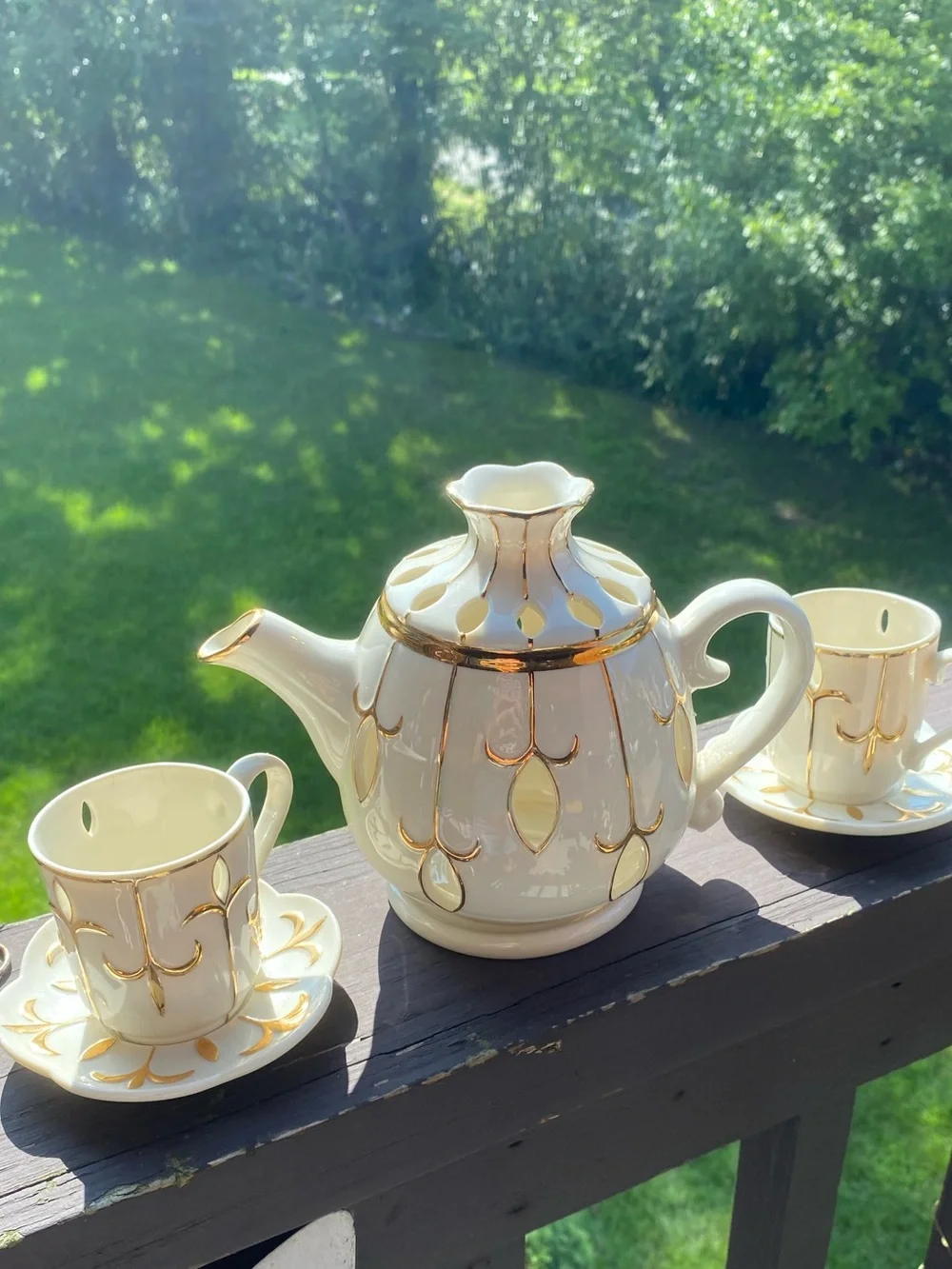 PartyLite “Tea For Two” Candle Holder Set